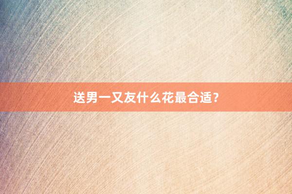 送男一又友什么花最合适？
